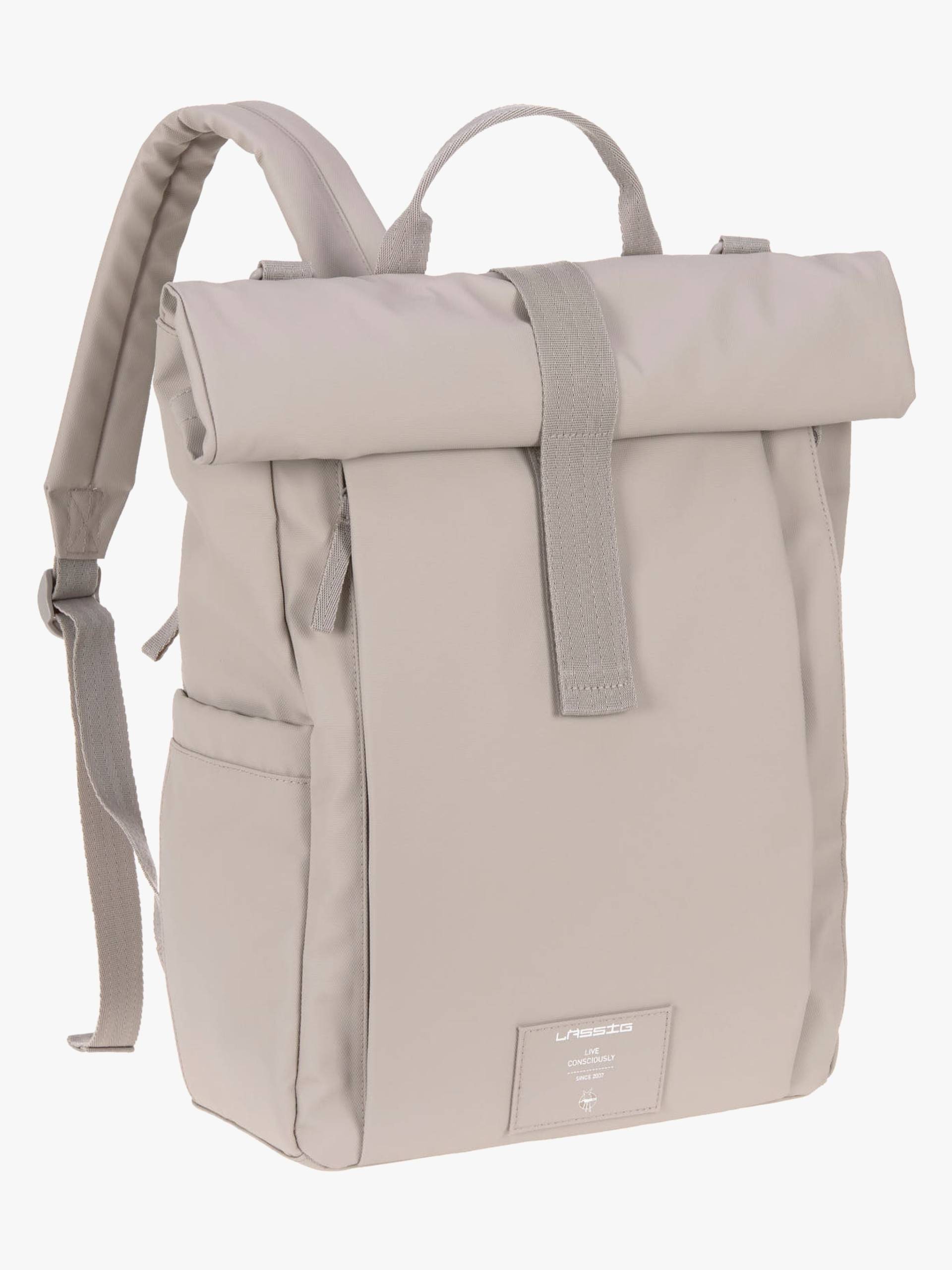 Lässig Rolltop Wickeltasche Rucksack, Taupe Lässig Rolltop Wickeltasche Rucksack, Taupe von Lässig