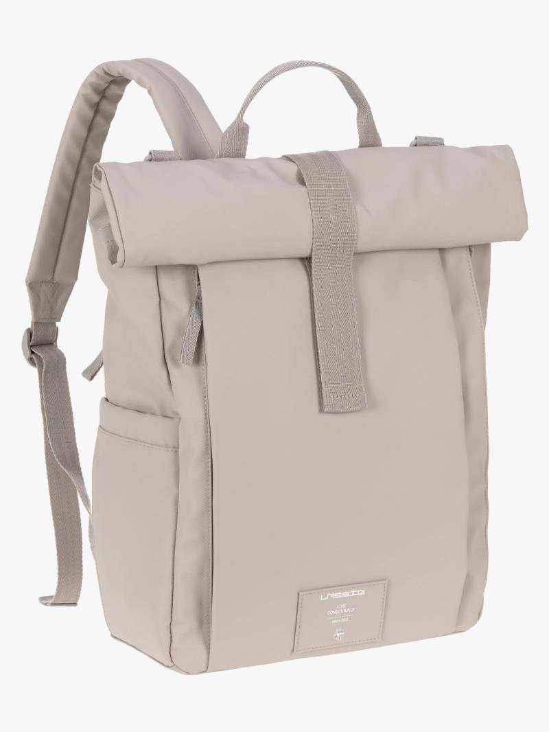 Lässig Rolltop Wickeltasche Rucksack, Taupe von Lässig