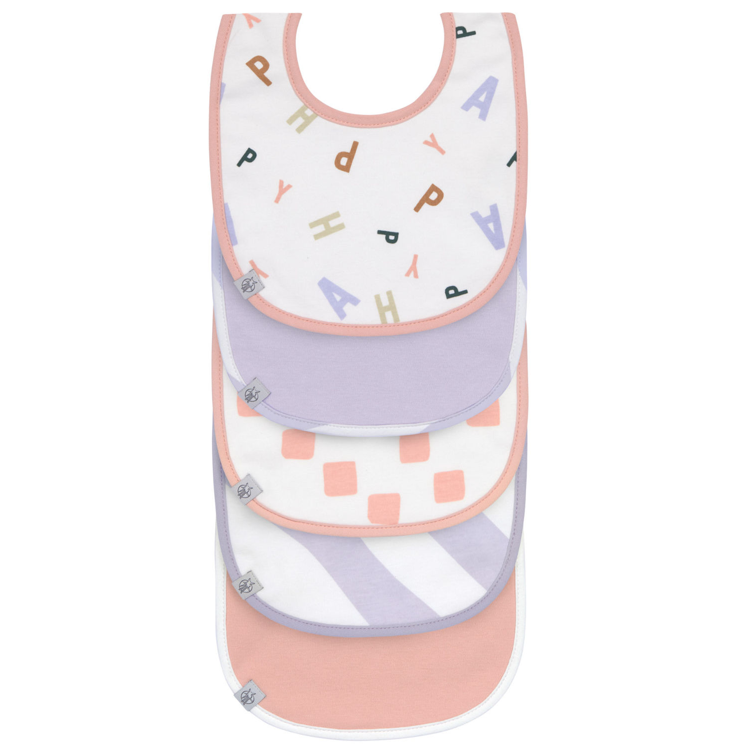 Lässig - Wasserdichte Lätzchen 5er Set rosa von Lässig