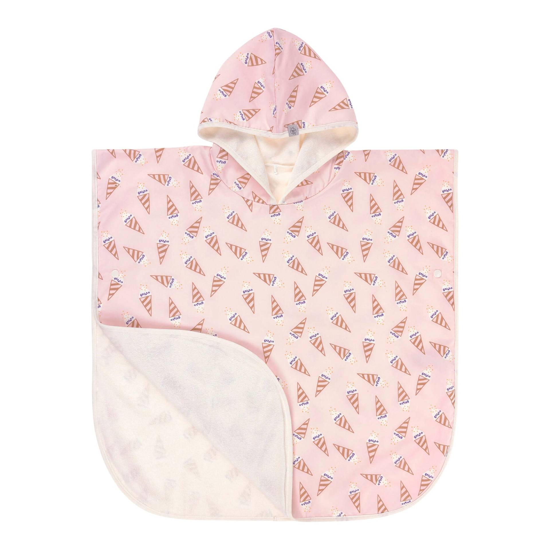 Lässig Wende-Badeponcho Dackel Eis rosa | mehrfarbig von Lässig