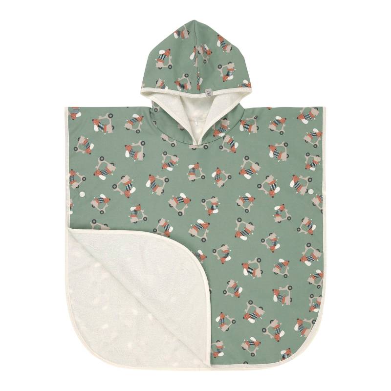 Lässig Wende-Badeponcho Dackel Roller gruen | mehrfarbig von Lässig