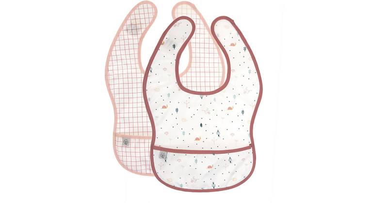 Lätzchen Garden Explorer girls, mit Auffangtasche, 2 Stück rot von Lässig