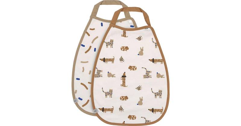 Lätzchen Medium Drop Bib Little Mateys royal blue, 30 x 45 cm, 2 Stück mehrfarbig Modell 1 von Lässig