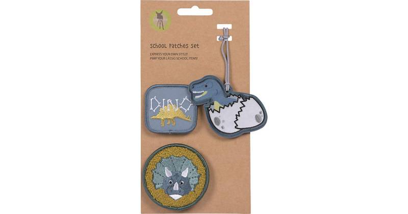 Patches Schulranzen & Taschen Jurassic, 3 Stück mehrfarbig Modell 9  Kinder von Lässig