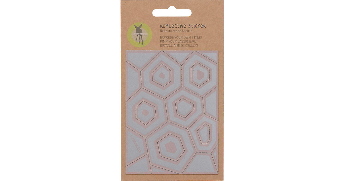 Reflective Sticker Hexagon bunt Modell 10 von Lässig