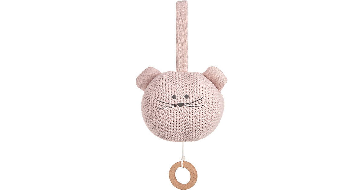 Spieluhr Knitted Musical Little Chums Mouse hellrosa von Lässig