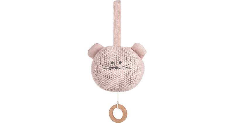 Spieluhr Knitted Musical Little Chums Mouse, Guten Abend, gute Nacht! hellrosa von Lässig