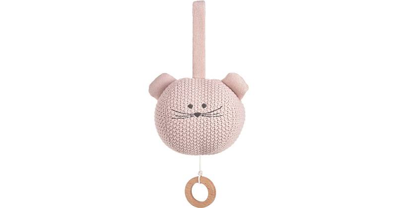 Spieluhr Knitted Musical Little Chums Mouse, Guten Abend, gute Nacht! hellrosa von Lässig