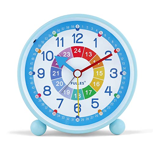 Lafocuse Kinderwecker Blau ohne Ticken, Metall Lernwecker Einfach zu Lesen, Kinderuhr Lautlos mit Nachtlicht, Bunte Analog Wecker für Jungen und Mädchen Kinderzimmer 10.5cm Lafocuse Kinderwecker Blau ohne Ticken, Metall Lernwecker Einfach zu Lesen, Kinderuhr Lautlos mit Nachtlicht, Bunte Analog Wecker für Jungen und Mädchen Kinderzimmer 10.5cm von Lafocuse