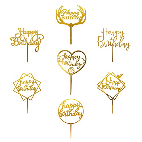 Happy Birthday Tortendeko Set,7 pcs Acryl Kuchen Topper Cake Topper Hochzeit Tortendeko Geburtstag Torten Deko Happy Birthday Deko Torte,für Geburtstagsdeko Mädchen Kinder Hochzeit Mutter Happy Birthday Tortendeko Set,7 pcs Acryl Kuchen Topper Cake Topper Hochzeit Tortendeko Geburtstag Torten Deko Happy Birthday Deko Torte,für Geburtstagsdeko Mädchen Kinder Hochzeit Mutter von Lahviuu