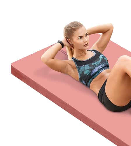 LaiEr Große Yogamatte -15mm Dicke Übungsmatte Fitnessmatte für Fitnessstudio,Yoga,Pilates,Stretching und Bodenübungen für Frauen und Männer mit kostenloser Tragetasche und Klettband(183X80cmX15mm) von LaiEr