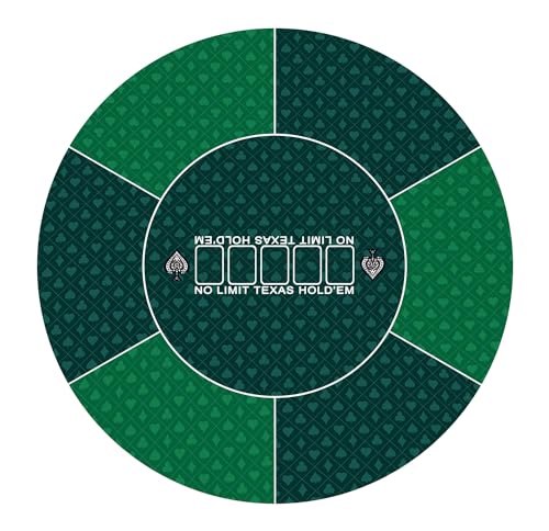 LaiEr Runde Poker Matte, 24/31/47/55 Zoll 6-8 Person Texas Poker Gummimatte, Faltbare Tischplatte, tragbare Poker Tischplatte, geeignet für Poker Spiele, Blackjack, Casino Layout. LaiEr Runde Poker Matte, 24/31/47/55 Zoll 6-8 Person Texas Poker Gummimatte, Faltbare Tischplatte, tragbare Poker Tischplatte, geeignet für Poker Spiele, Blackjack, Casino Layout. von LaiEr