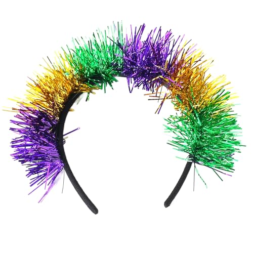Auffällige Lamettstirnbänder Mardi Gras Kopfbedeckung Für Mädchen Maskerade Haarzubehör Mardi Gras Flapper Stirnband Ladies 'Party Stirnband von Laikoutd