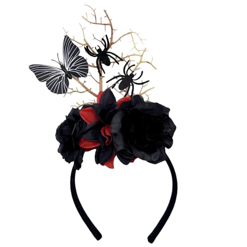 Laikoutd Dark Series Blumenspinnen Stirnbänder Mit Zweig Design Halloween Hairhoop Für Themenpartys Die Kleiderup Halloween Kostüm Haardekoration Sammeln von Laikoutd