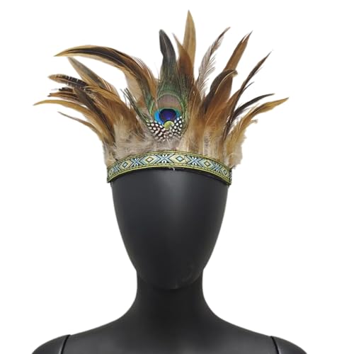 Laikoutd Ethnische Indische Feder Stirnband Rollenspiele Kostüm Haare Dekore Haarband Fleischfeier Laikoutd Ethnische Indische Feder Stirnband Rollenspiele Kostüm Haare Dekore Haarband Fleischfeier von Laikoutd