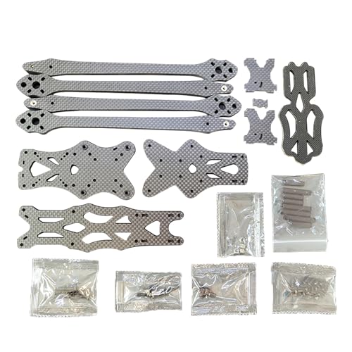Laikoutd Kohlefaserrahmen für FPVs Fernbedienung Racing 17,8 cm Quadcopter Rahmen Zubehör Set Sturzschutz von Laikoutd