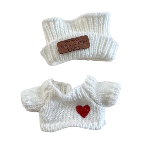 Laikoutd Puppen-Kleidungsset für 15-17 cm große Puppen inklusive schwarzer Strickmütze und Herz-Pullover für Anziehspiel Laikoutd Puppen-Kleidungsset für 15-17 cm große Puppen inklusive schwarzer Strickmütze und Herz-Pullover für Anziehspiel von Laikoutd