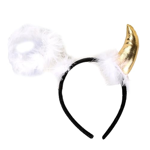 Laikoutd Schwarz Horn Stirnband Engel Kühles Horn Cartoon Haarband Für Bühne Kinder Halloween Kostüm Haarzubehör Horn Stirnband Erwachsener von Laikoutd