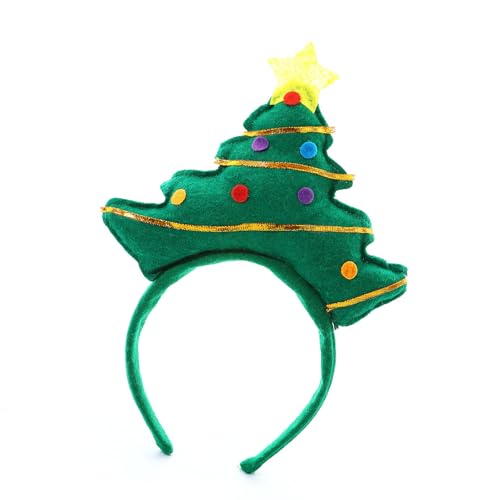 Laikoutd Urlaubshaarzubehör Weihnachtsbaum Designs Mit Weichen Verstellbaren Stoffband Haardekoration Party Feiern Weihnachtskostümzubehör von Laikoutd