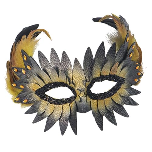 Laikoutd Wiederverwendbare PU Schnabel Maske Halbe Gesichtsberichterstattung Mit Gefiederten Detail Laikoutd Wiederverwendbare PU Schnabel Maske Halbe Gesichtsberichterstattung Mit Gefiederten Detail von Laikoutd