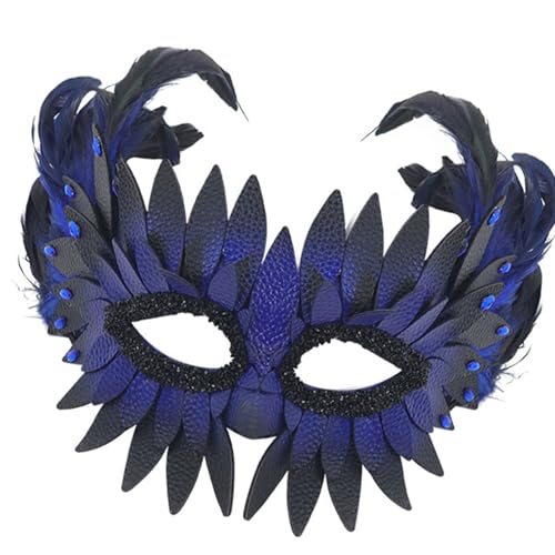 Laikoutd Wiederverwendbare PU Schnabel Maske Halbe Gesichtsberichterstattung Mit Gefiederten Detail von Laikoutd