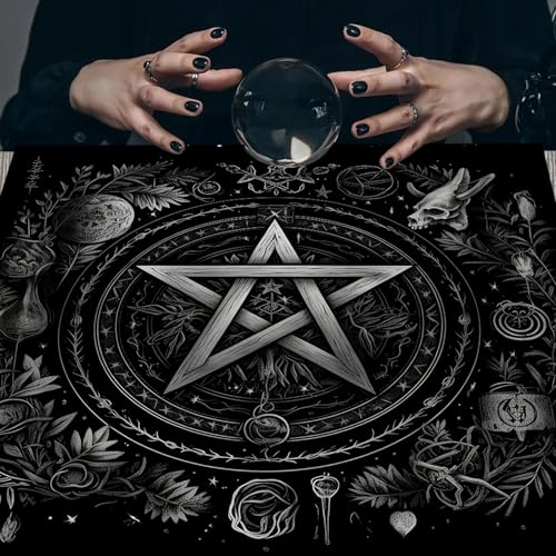Laikoutd Quadratische Divinationen Wandteppichmond Blumenstern Astrologie Tischdecke Tarots Tischdecke Tischtuch Hexen von Laikoutd