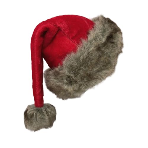 Traditionelle Red Santa Hats Für Erwachsene Urlaub Kostüm Accessoire Plüsch Weihnachten Für Festivalfeier von Laikoutd