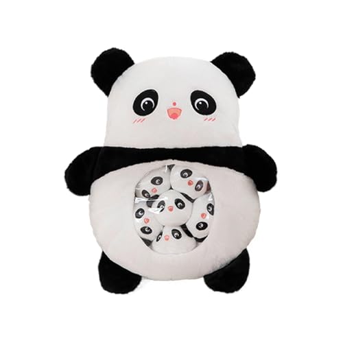 Cute Panda Plüsch Kissen Spielzeug, mit 6 abnehmbare Panda Plüschtier Snack Kissen, weiche Plüschie Tier werfen Puppen Geschenke für Mädchen Cute Panda Plüsch Kissen Spielzeug, mit 6 abnehmbare Panda Plüschtier Snack Kissen, weiche Plüschie Tier werfen Puppen Geschenke für Mädchen von Lainiaoly