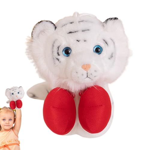 Lainiaoly Boxender Tiger Plüsch-Handpuppe, Interaktive Box-Handpuppe, Weiche Interaktive Boxpuppe Mit Einziehbarem Arm Für Kleinkinder von Lainiaoly