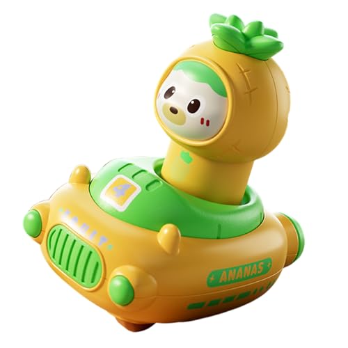 Lainiaoly Press Go Car Toys, Baby Gemüse-Rennautos Für Kleinkinder, Kleinkind Spiel Auto Set, Reibung Auto Geburtstag Geschenk Für 1-4 Jahre Alten Kind, Ananas von Lainiaoly
