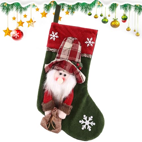 Nikolausstrumpf Kinder, Weihnachtsstrümpfe, 3DWeihnachtsmann, Elch, Schneemann, Personalisierte Weihnachtsstrümpfe Zum Aufhängen Für Mantels Weihnachtsbaumurlaubsdekoration - Ältere von Lainiaoly