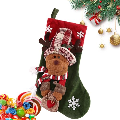 Nikolausstrumpf Kinder, Weihnachtsstrümpfe, 3DWeihnachtsmann, Elch, Schneemann, personalisierte Weihnachtsstrümpfe zum Aufhängen für Mantels Weihnachtsbaumurlaubsdekoration - Elch Nikolausstrumpf Kinder, Weihnachtsstrümpfe, 3DWeihnachtsmann, Elch, Schneemann, personalisierte Weihnachtsstrümpfe zum Aufhängen für Mantels Weihnachtsbaumurlaubsdekoration - Elch von Lainiaoly