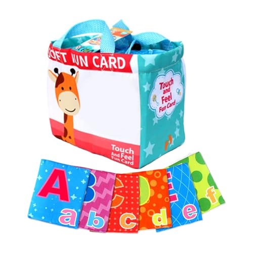 Weiche Alphabet-Karten, Flashcard Für Kinder Spielzeug Ab 0 1 2 Jahre Lernkarten Formen Tiere Alphabet Baby Interaktive Sensorisches Kleinkind Kinderspielzeug, Courrier von Lainiaoly