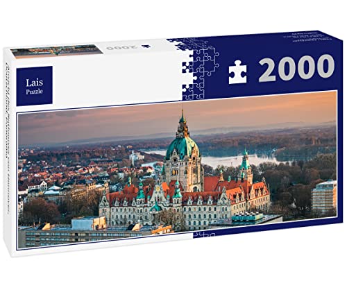 Lais Puzzle Ansicht des Rathauses von Hannover, Deutschland, Panorama 2000 Teile Panorama von Lais Puzzle