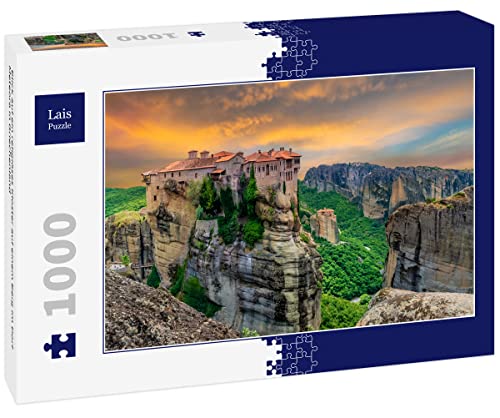 Lais Puzzle Blick auf EIN religiöses Kloster auf einem Berg im Dorf Meteora in Griechenland 1000 Teile von Lais Puzzle