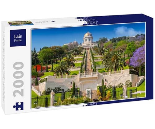 Lais Puzzle Blick auf die Bahai-Gärten und das Heiligtum des BAB auf dem Berg Karmel in Haifa, Israel 2000 Teile von Lais Puzzle