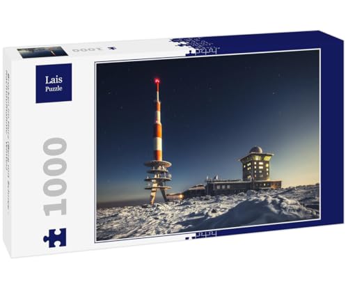 Lais Puzzle Brocken im Harz (Berg mit Schnee - Nachtaufnahme - Winter) 1000 Teile von Lais Puzzle
