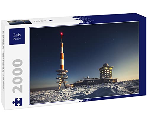 Lais Puzzle Brocken im Harz (Berg mit Schnee - Nachtaufnahme - Winter) 2000 Teile von Lais Puzzle