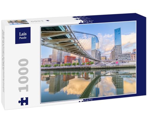 Lais Puzzle Die Pedro-Arrupe-Fußgängerbrücke ist eine Moderne Brücke über die Nervion-Brücke in Bilbao, Baskenland, Spanien 1000 Teile von Lais Puzzle