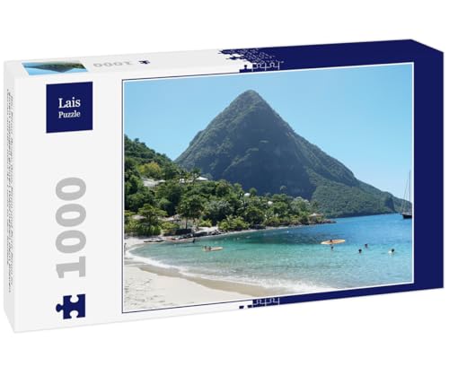 Lais Puzzle Die Piton-Berge Gros Piton und Petit Piton in einem üppigen grünen Wald neben dem blauen Ozean auf der Insel St. Lucia in der Karibik 1000 Teile Lais Puzzle Die Piton-Berge Gros Piton und Petit Piton in einem üppigen grünen Wald neben dem blauen Ozean auf der Insel St. Lucia in der Karibik 1000 Teile von Lais Puzzle