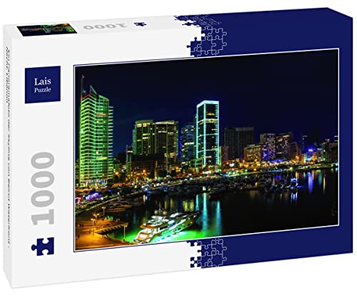 Lais Puzzle Ein Panoramafoto der Skyline von Beirut Waterfront - Nacht, Libanon 1000 Teile von Lais Puzzle