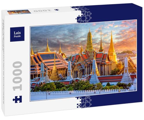 Lais Puzzle Großer Palast und Wat phra keaw bei Sonnenuntergang in Bangkok, Thailand 1000 Teile von Lais Puzzle