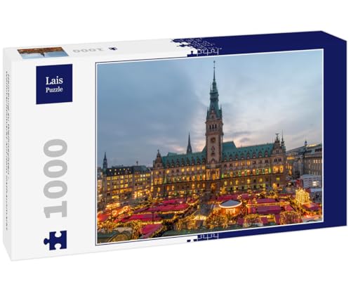 Lais Puzzle Hamburg zu Weihnachten - Weihnachtsmarkt auf dem Rathausmarkt 1000 Teile von Lais Puzzle