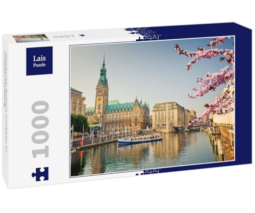 Lais Puzzle Hamburger Rathaus und Alster im Frühjahr, Hamburg 1000 Teile von Lais Puzzle