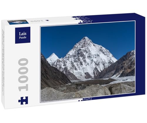 Lais Puzzle K2 Berg, zweithöchster Berg der Welt im Karakorum Gebirge Blick vom Concordia Camp, K2 Basislager Trekking Route, Pakistan, Asien 1000 Teile von Lais Puzzle