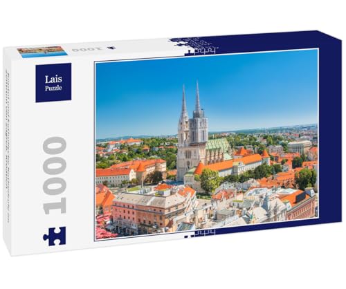 Lais Puzzle Kaptol und katholische Kathedrale im Zentrum von Zagreb, Kroatien 1000 Teile von Lais Puzzle