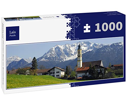 Lais Puzzle Kirche von Pfronten-Berg vor Breitenberg, Panorama 1000 Teile Panorama von Lais Puzzle