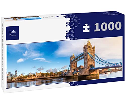 Lais Puzzle Londoner Stadtpanorama mit Themse, Tower Bridge und Tower of London im Morgenlicht, Panorama 1000 Teile Panorama Lais Puzzle Londoner Stadtpanorama mit Themse, Tower Bridge und Tower of London im Morgenlicht, Panorama 1000 Teile Panorama von Lais Puzzle