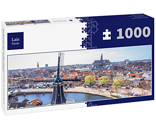Lais Puzzle Luftaufnahme der Windmühle in Haarlem, Niederlande, Panorama 1000 Teile von Lais Puzzle