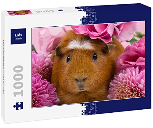 Lais Puzzle Meerschweinchen in rosa Blumen 1000 Teile von Lais Puzzle